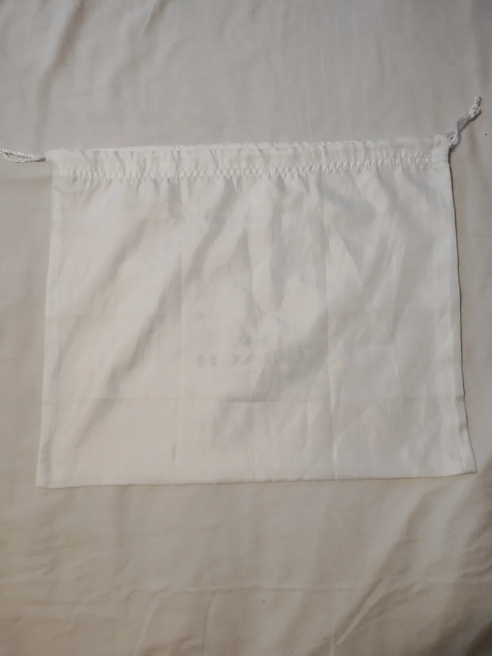 Coach White Drawstring Dust Bag with Logo